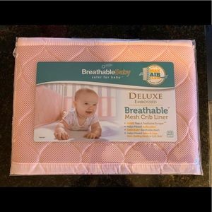 NEW Breathable Mesh Crib Liner/Bumper - Light Pink